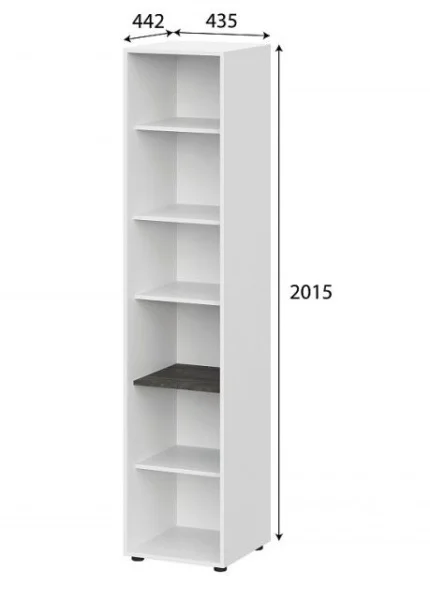 Пенал Анри белый текстурный/дуб золотой/железный камень