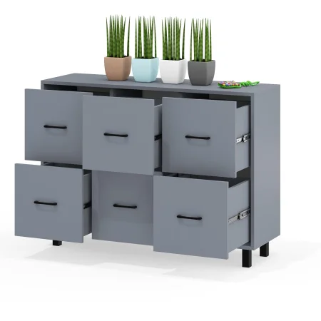 Комод 6 ящиков 127-1204 графит