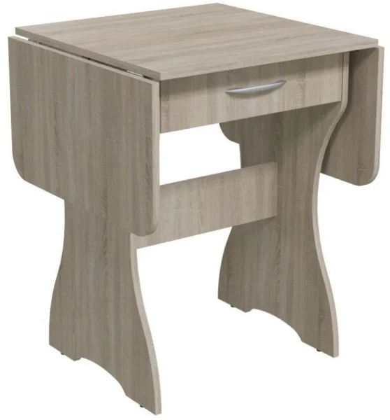 Стол обеденный раскладной с ящиком 6-02.120 ясень шимо светлый Стол обеденный раскладной с ящиком 6-02.120 ясень шимо светлый