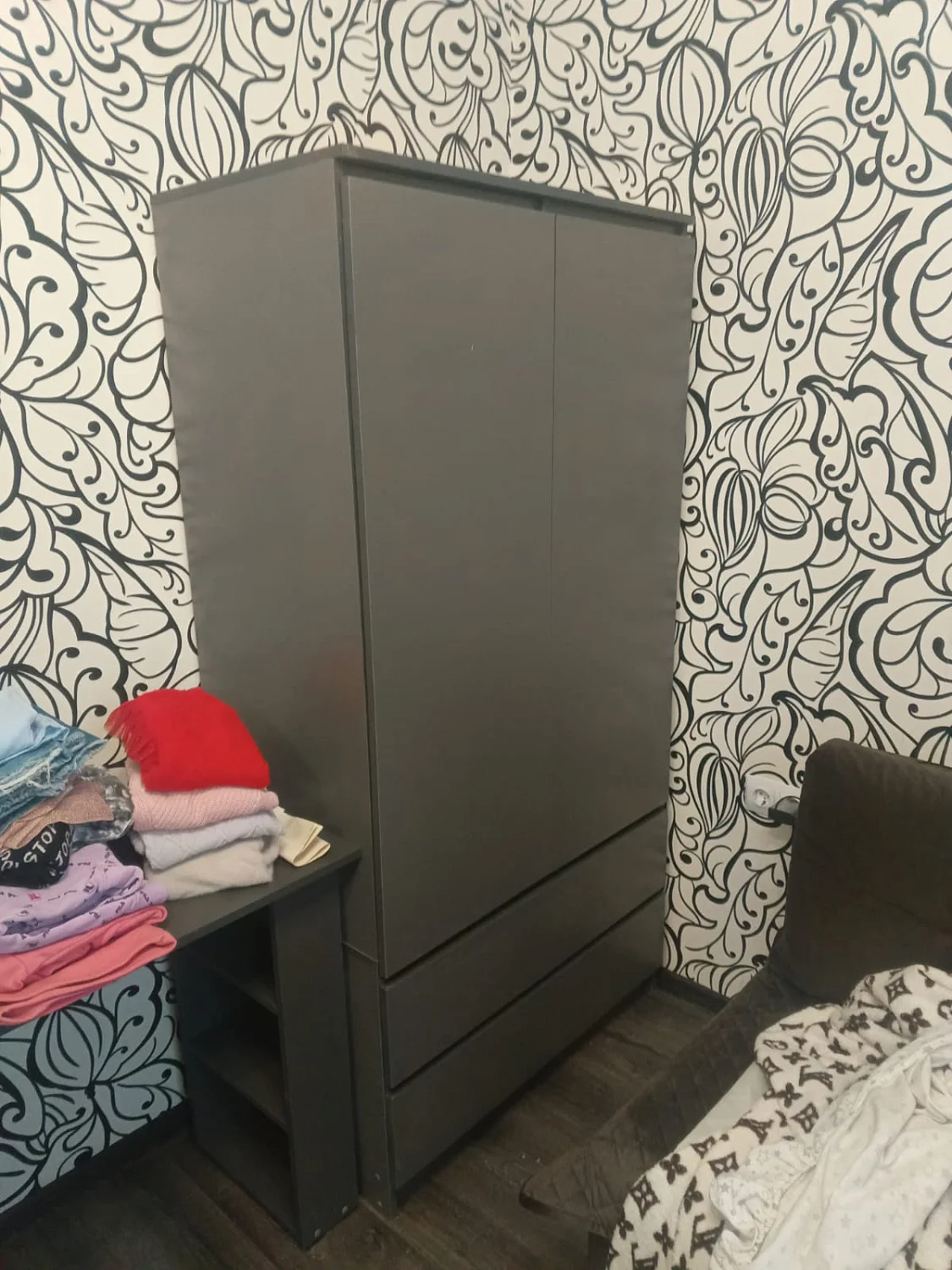 Шкаф двухдверный Мори МШ 900.1 графит