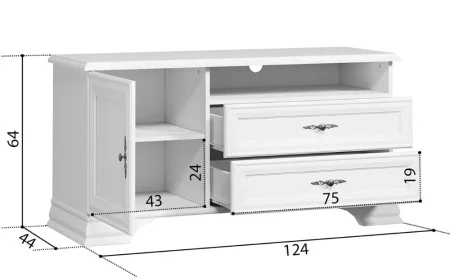 Тумба под телевизор Кентаки RTV 1D2S белый