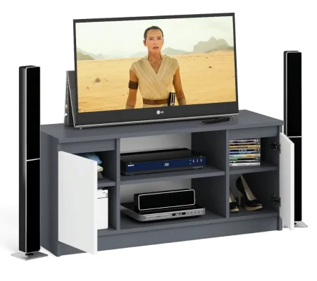 Тумба ТВ МТВ 1200.1 графит/белый