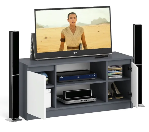 Тумба ТВ МТВ 1200.1 графит/белый Тумба ТВ МТВ 1200.1 графит/белый