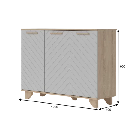 Комод Ньерд 1200 дуб вотан/белый софт