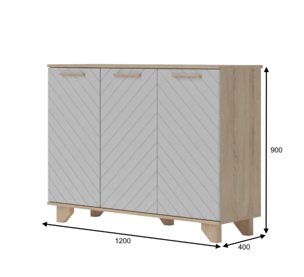 Комод Ньерд 1200 дуб вотан/белый софт