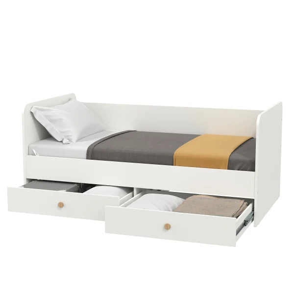 Кровать Джастин 11.55 белый шагрень