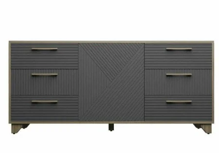 Комод Копенгаген дуб самдал/серый графит