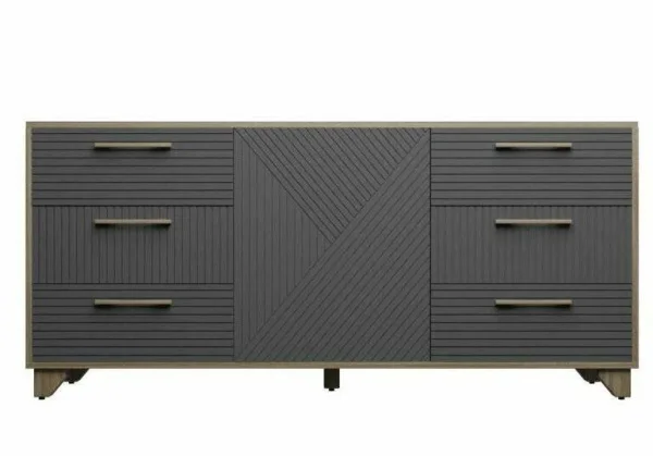 Комод Копенгаген дуб самдал/серый графит