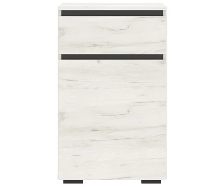 Тумба Гретта 1С1Я дуб крафт белый/антрацит