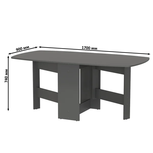 Стол-книжка раскладной 1-65 графит Стол-книжка раскладной 1-65 графит