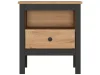 Тумба прикроватная Лофт KOM1S дуб вотан/черный