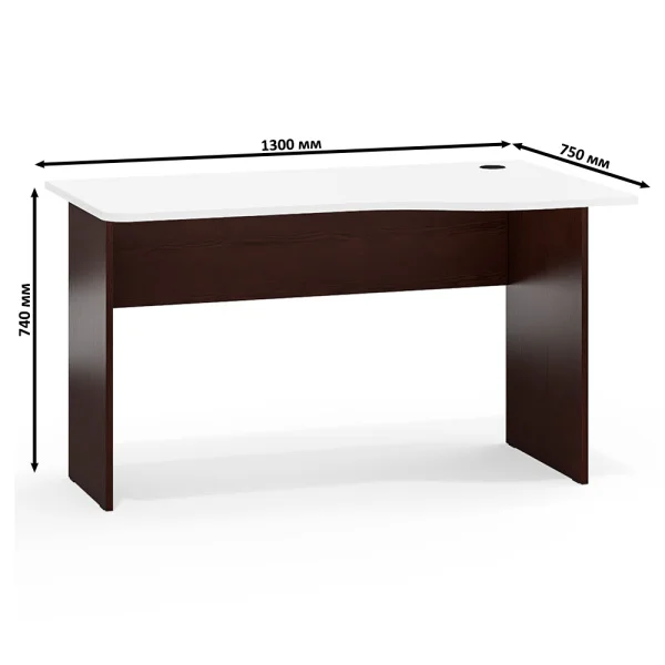 Стол письменный МД 1.04 венге/белый