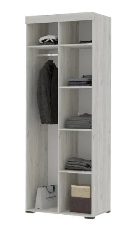 Шкаф 2-х дверный Гранд комбинированный дуб крафт белый