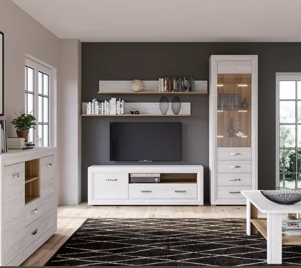 Тумба ТВ Мальта RTV1D1S лиственница сибирская/орех лион