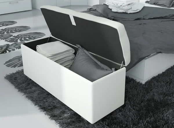 Пуф Тип 3 с ящиком белый