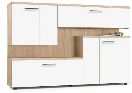 Тумба под ТВ С-1 1400 дуб сонома/белый