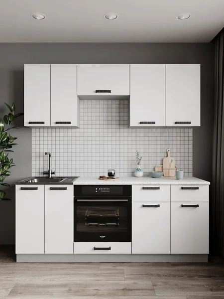 Кухонный гарнитур Ройс 2м белый софт