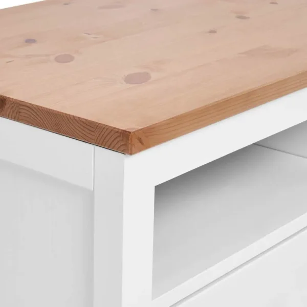 Тумба под телевизор Кымор 148 белый/светло-коричневый