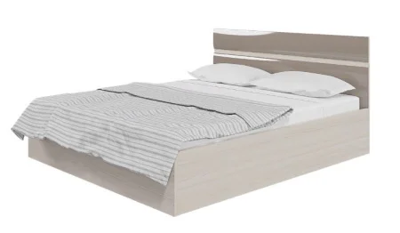 Кровать Ненси 1,6 ясень шимо светлый/капучино