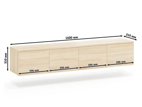 ТВ-тумба подвесная Сити-11 дуб сонома ТВ-тумба подвесная Сити-11 дуб сонома