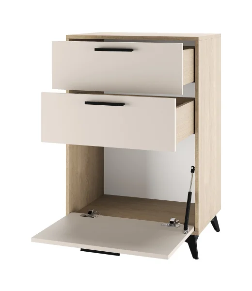 Тумба Ева 600 1С2Я дуб экспрессив/сатин