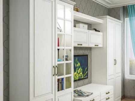 Шкаф для одежды Ливерпуль ясень ваниль/белый