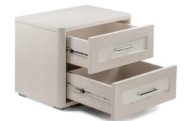 Тумба прикроватная Кэт-4 бодега/caiman белый