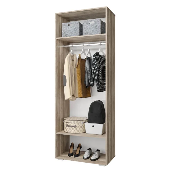 Шкаф распашной Наоми ШК-20 дуб каньон/белый глянец