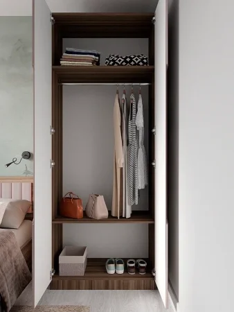 Шкаф Роза 900 орех франклин/пудра скин тренто