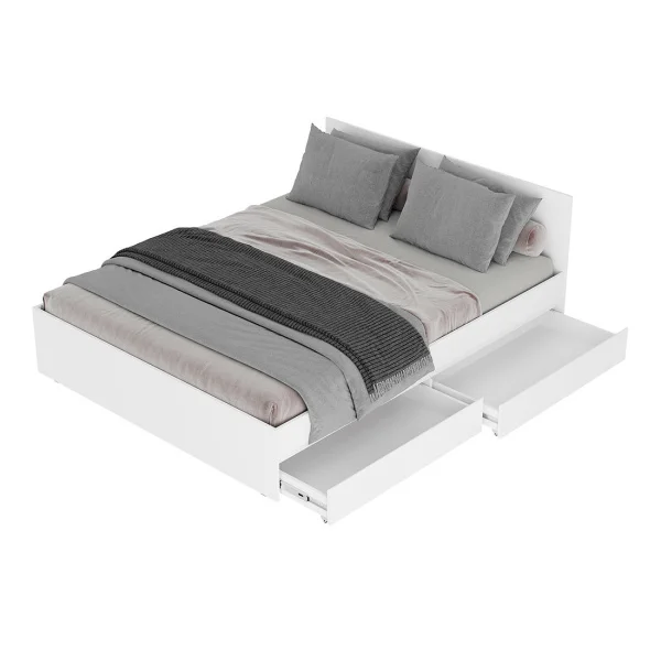 Кровать с ящиками Симпл КР-12 1,4 м белый