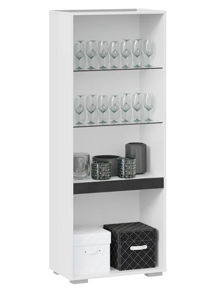 Шкаф для посуды Фьюжн ТД-260.07.27 белый/белый глянец