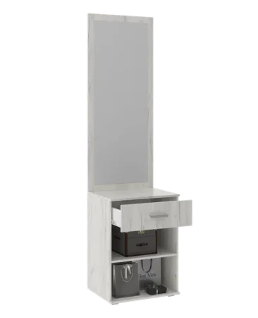 Тумба с зеркалом Ева NEW дуб крафт белый