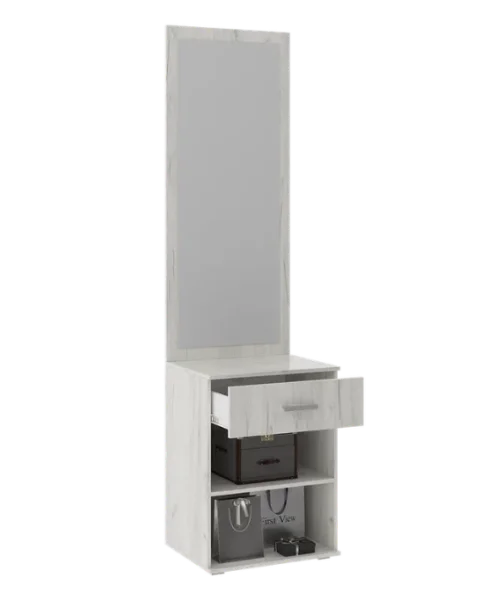 Тумба с зеркалом Ева NEW дуб крафт белый