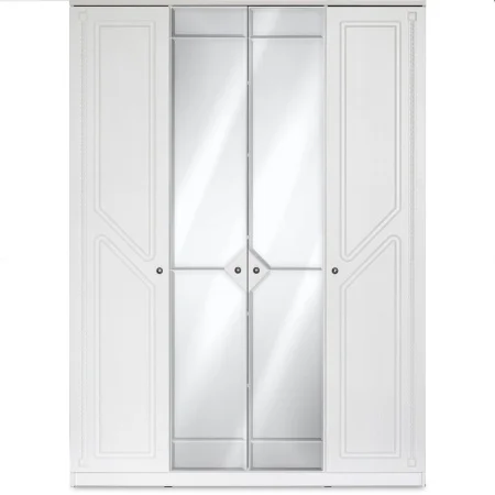 Шкаф 4-створчатый Азалия-24 бодега белый