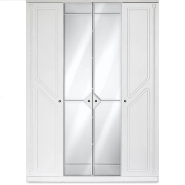 Шкаф 4-створчатый Азалия-24 бодега белый