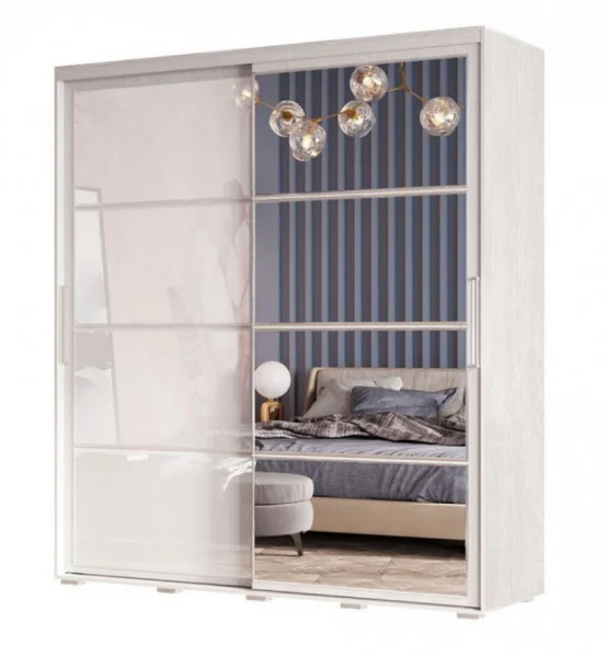 Шкаф-купе Крафт-6 ясень белый