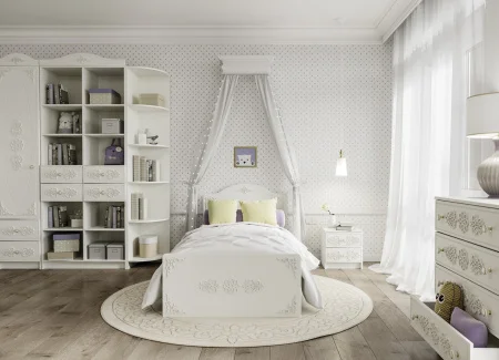 Кровать Ki-Ki (Ки-ки) КРД 900.1 белый