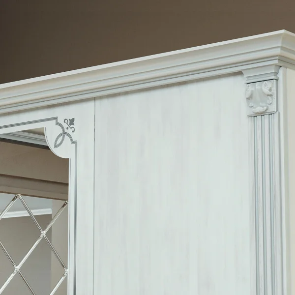 Шкаф купе 3-х дверный для одежды и белья Ольга-1Н белый экспо/анкор светлый