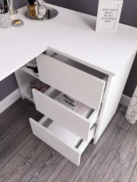 Стол письменный угловой Мори МС-16 белый