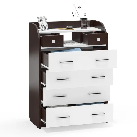 Комод К-6 венге/белый