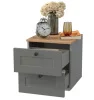 Тумба прикроватная Остин 16.152 серый графит/дуб крафт золотой