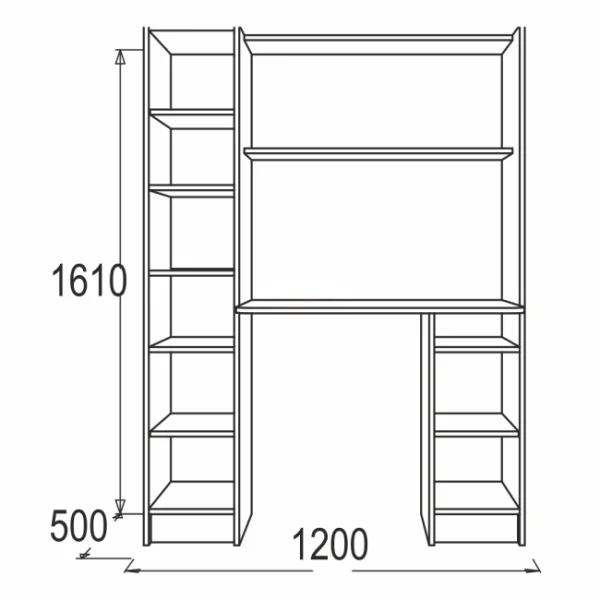 Уголок школьника Омега-2 анкор темный/светлый