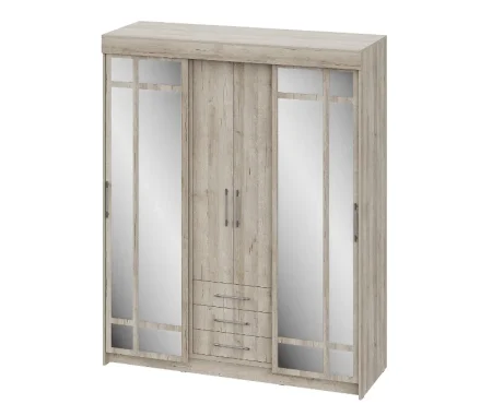 Шкаф-купе Фортуна дуб крафт серый