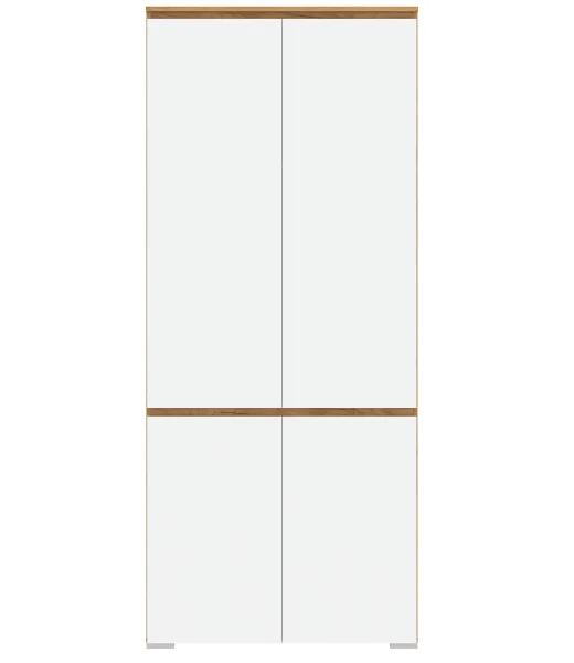 Шкаф Гретта 4С дуб крафт золотой/белый