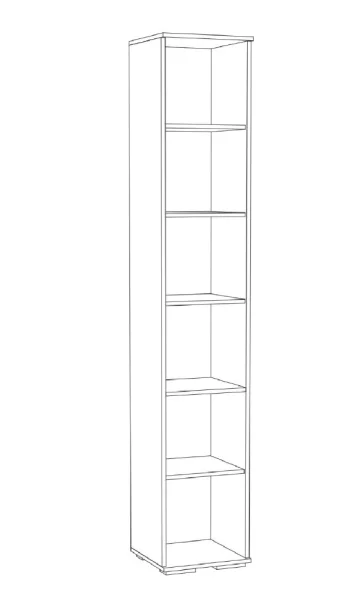 Пенал с полками Ливорно ЛШ-1 дуб сонома
