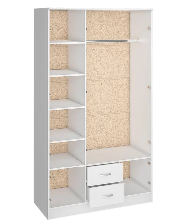 Шкаф 3-х створчатый с зеркалом Ронда ШК-3 белое дерево