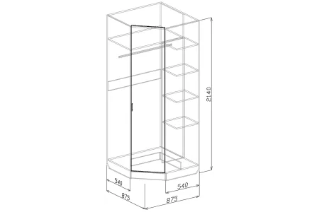 Шкаф угловой Токио венге/бодега