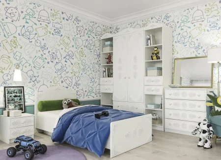 Кровать Ki-Ki (Ки-ки) КРД 900.1 белый