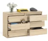 Широкий комод шесть ящиков МК 1200.6 дуб сонома