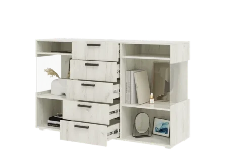 Комод Алтея дуб крафт белый